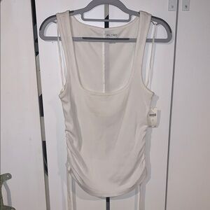 Anthropologie Pilcro white Ruched Tank Top